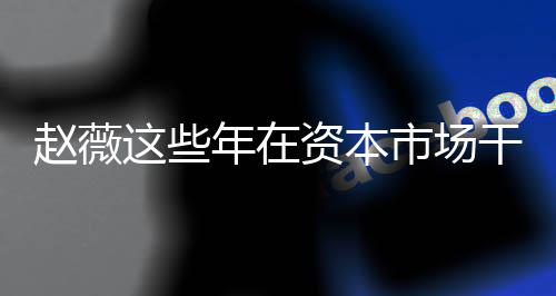 年在0年揭秘薇2赵薇这些资本赵资本之路干了市场什么